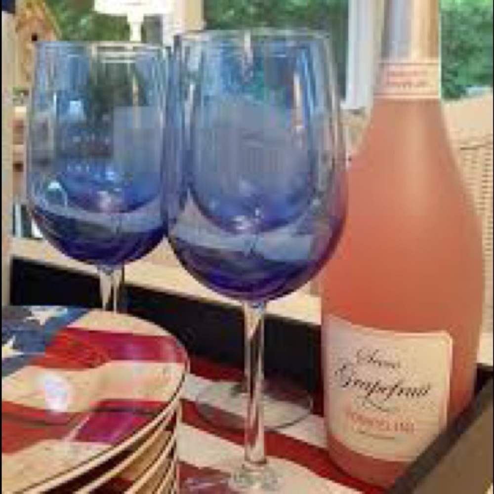 Cobalt Blue Wine Glasses - Set of 12